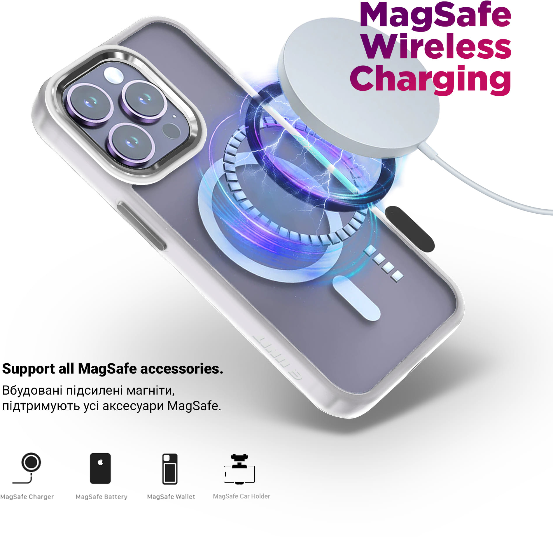 Чохол ArmorStandart Unit MagSafe для Samsung S25 Matte Clear Silver (ARM82261)фото3
