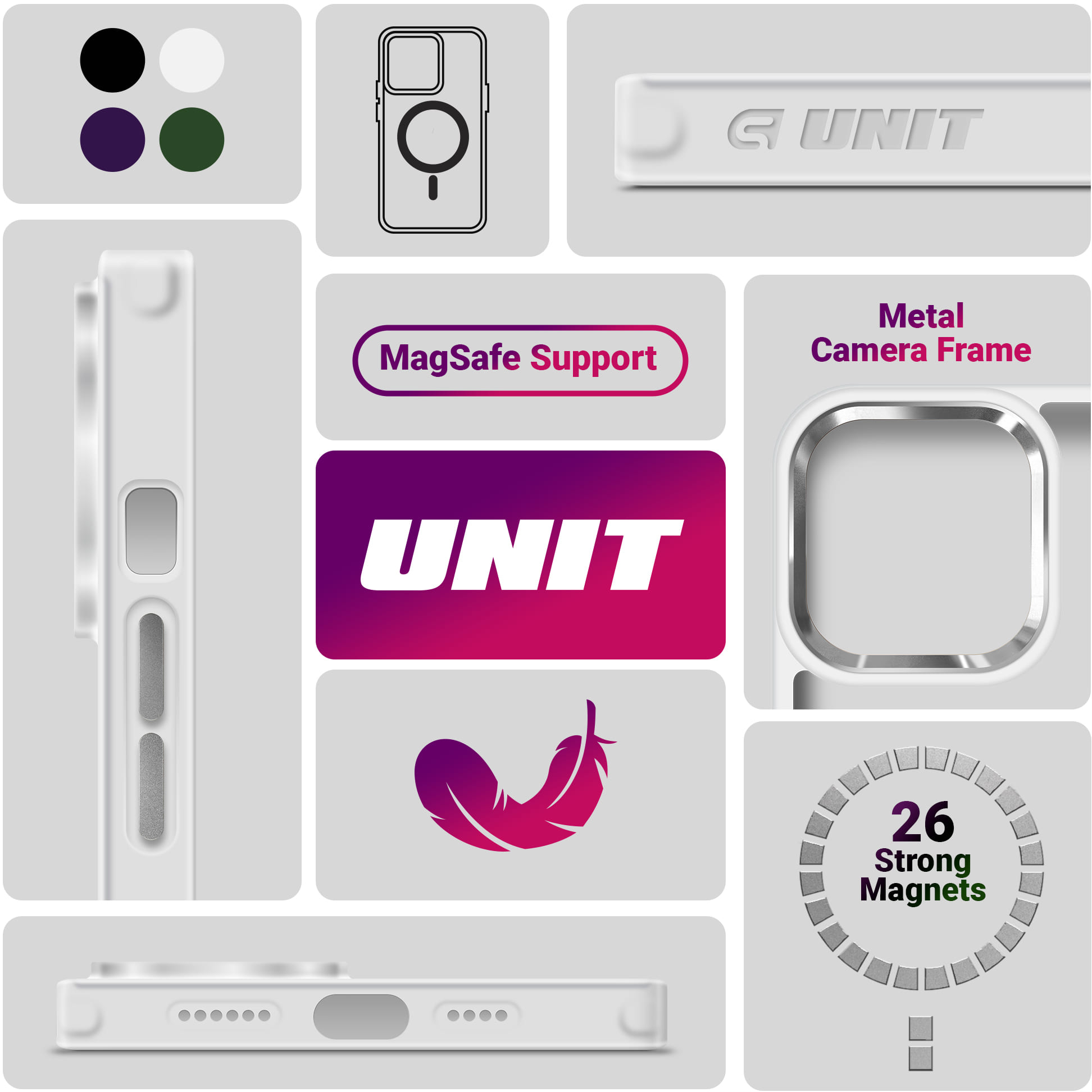 Чохол ArmorStandart Unit MagSafe для Samsung S25 Matte Clear Silver (ARM82261)фото5