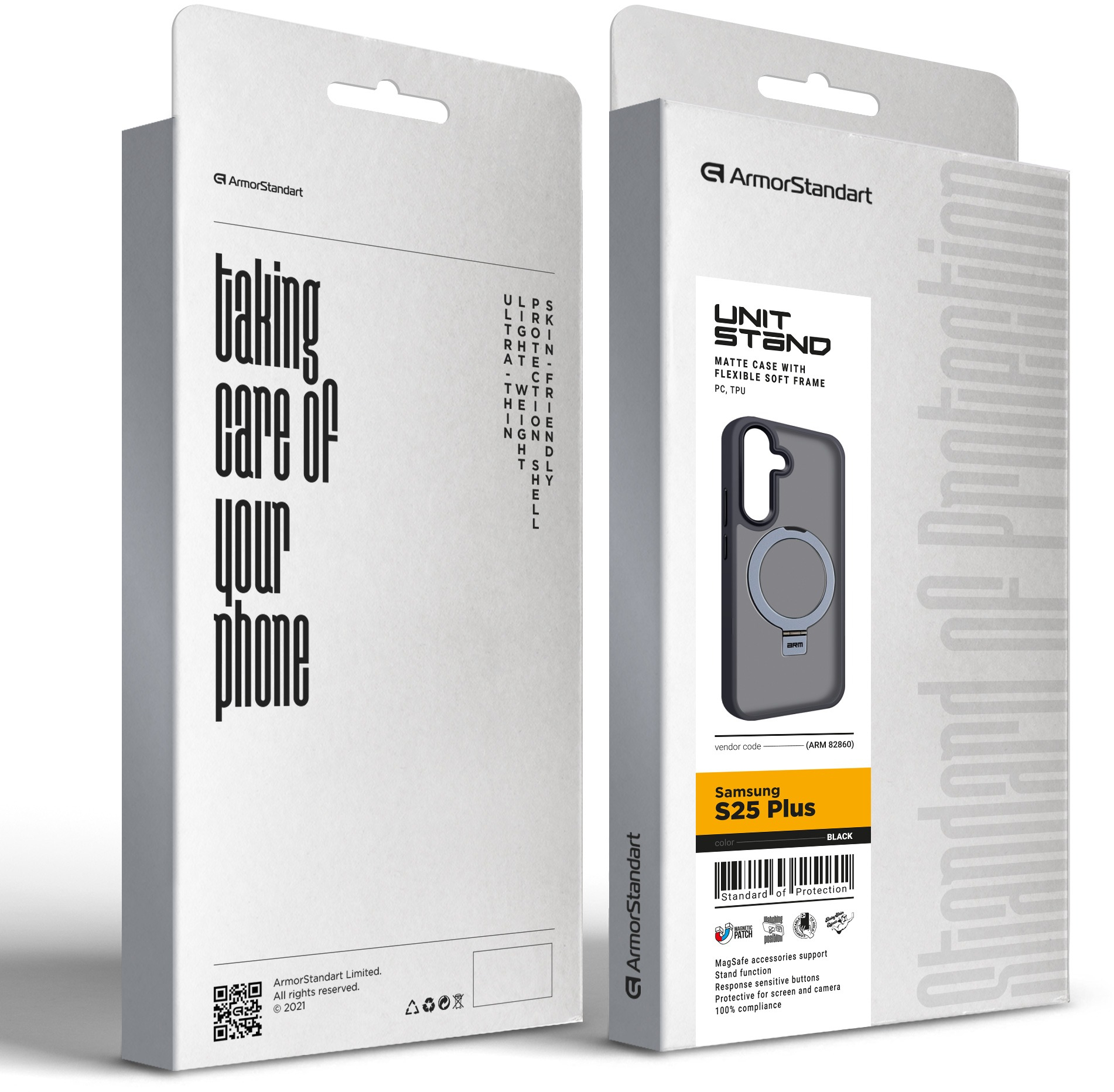 Чохол ArmorStandart Unit Stand для Samsung S25 Plus Black (ARM82860)фото2