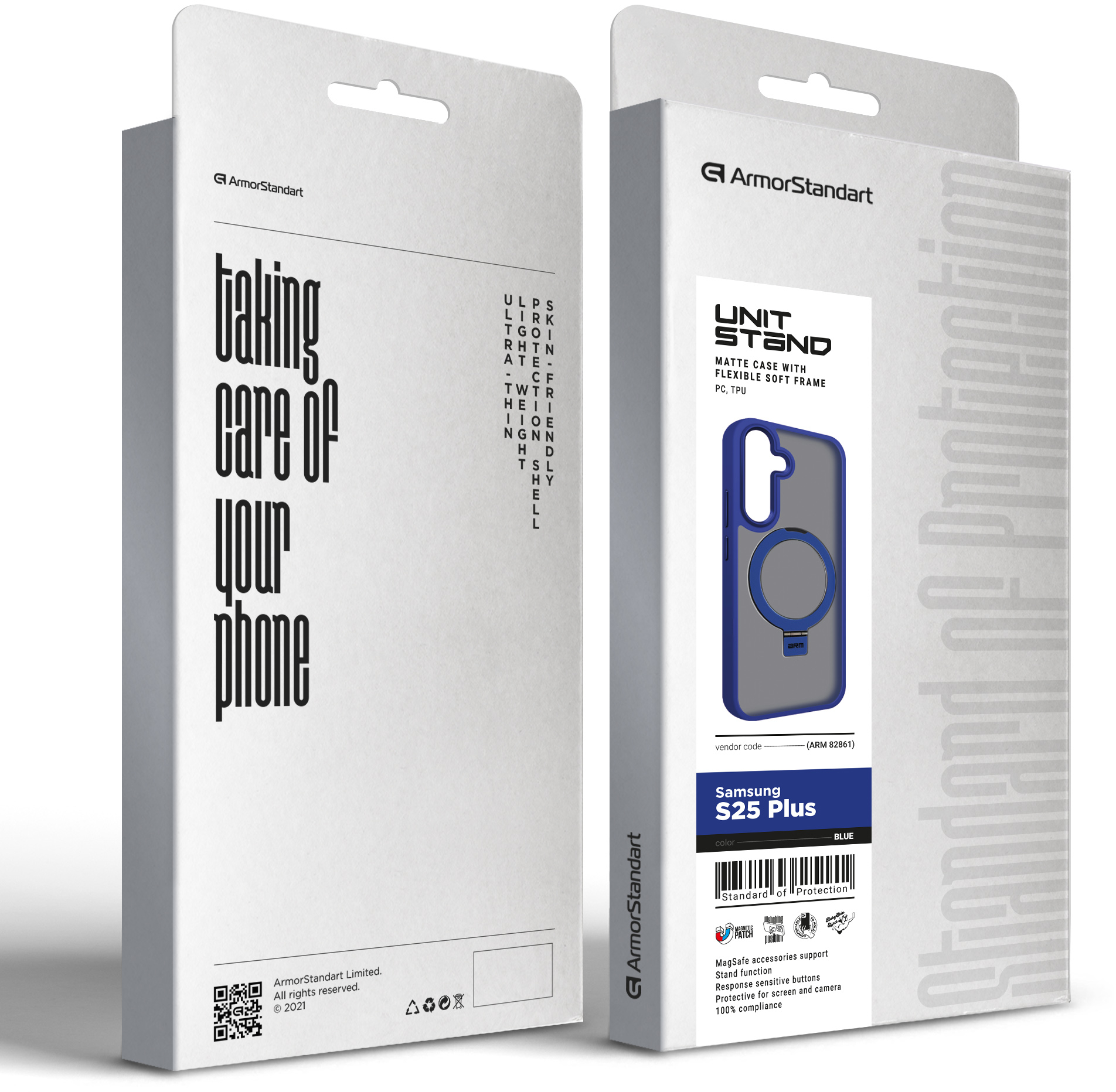 Чохол ArmorStandart Unit Stand для Samsung S25 Plus Blue (ARM82861)фото2