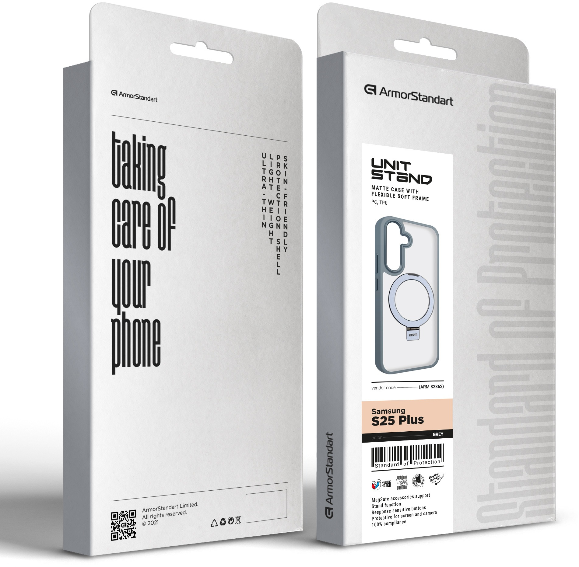 Чохол ArmorStandart Unit Stand для Samsung S25 Plus Grey (ARM82862)фото2