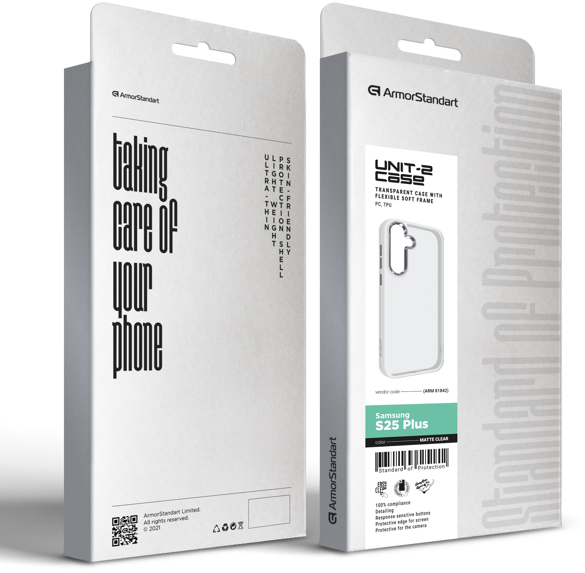 Чохол ArmorStandart UNIT2 для Samsung S25 Plus Matte Clear (ARM81842)фото4