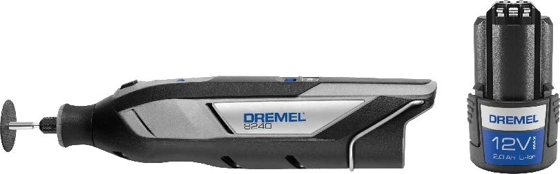 Шліфувально-гравіювальна машина акумуляторна Dremel 8240-3/45 12В 1х2А·год (F.013.824.0JF)фото