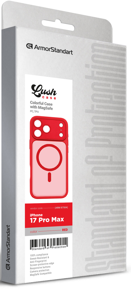 Чехол ArmorStandart Lush MagCase для Apple iPhone 17 Pro Max Red (ARM87504) фото 6
