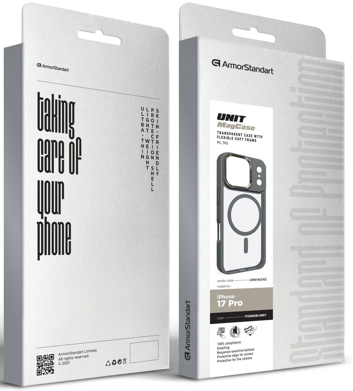 Чехол ArmorStandart Unit MagCase для Apple iPhone 17 Pro Titanium Grey (ARM86293) фото 2