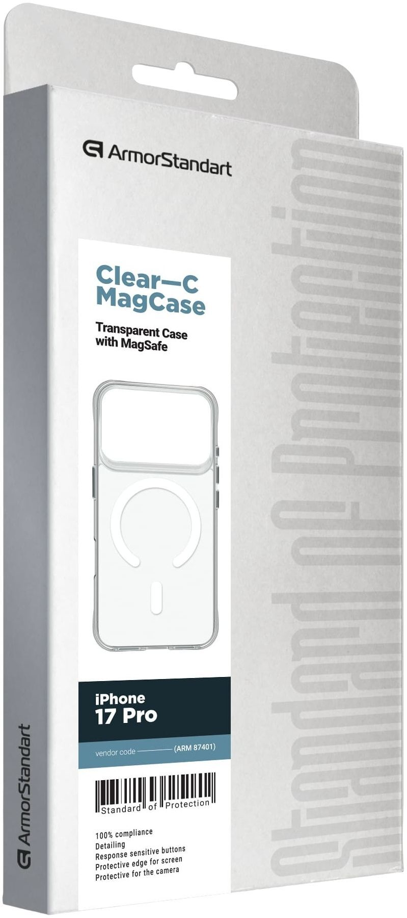 Чохол ArmorStandart Clear-C MagCase для Apple iPhone 17 Pro Transparent (ARM87401)фото2