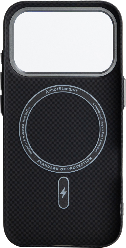 Чехол ArmorStandart LikeCarbon2 MagCase для Apple iPhone 17 Pro Kevlar Black (ARM88378) фото 5