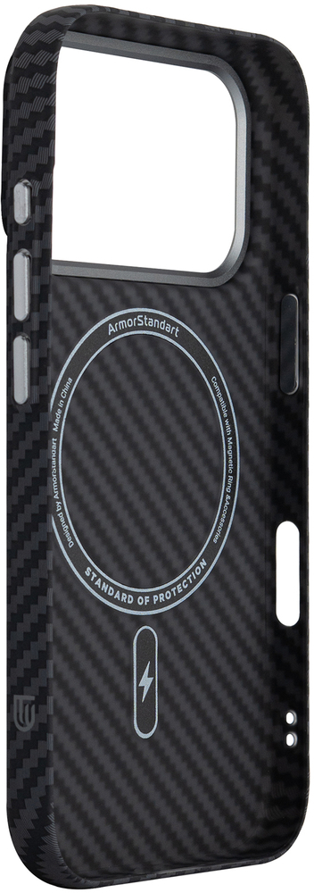 Чехол ArmorStandart LikeCarbon2 MagCase для Apple iPhone 17 Pro Kevlar Black (ARM88378) фото 6