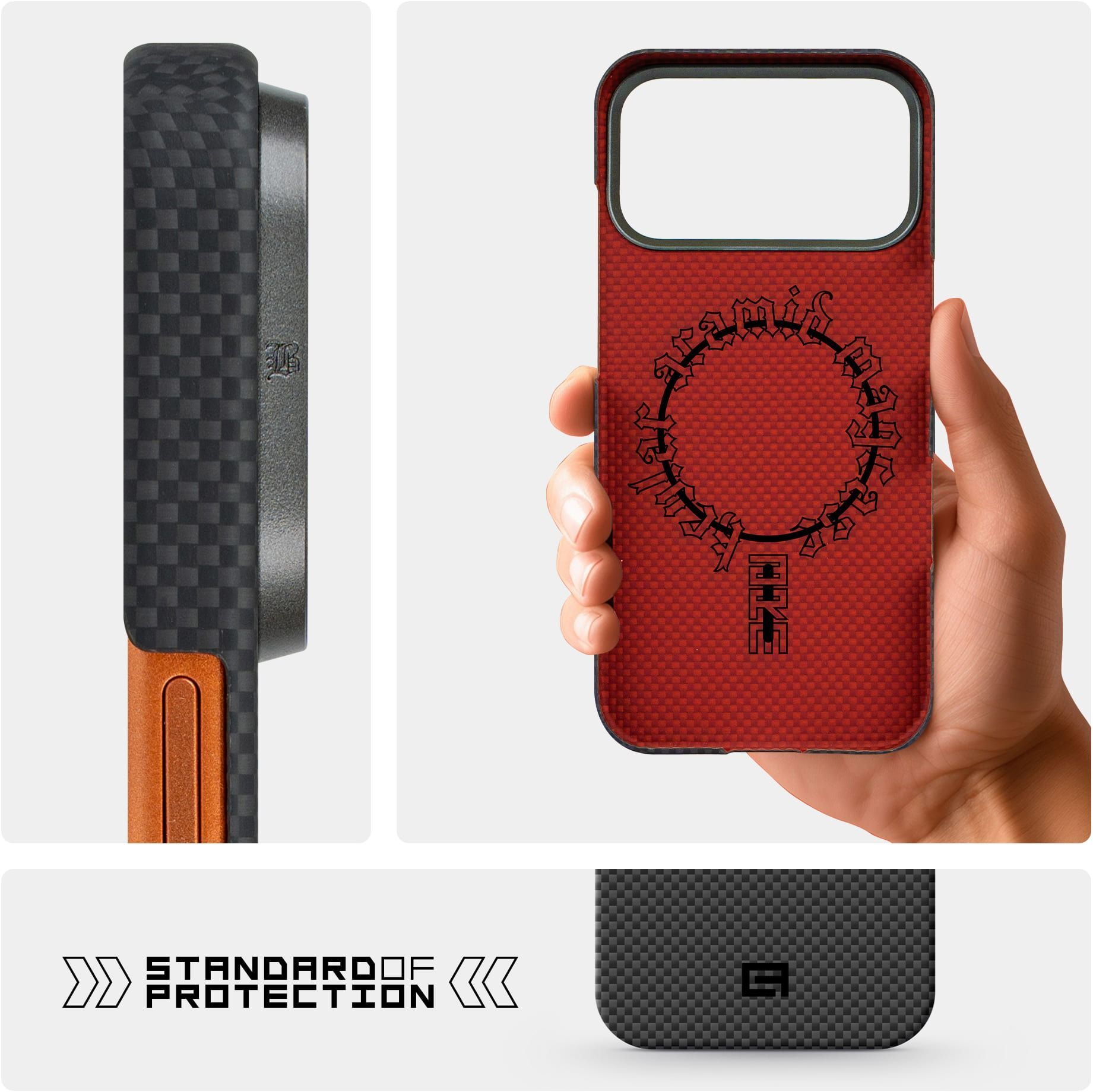 Чехол ArmorStandart BlackIcon Kevlar MagCase для Apple iPhone 17 Pro Black (ARM88529) фото 9