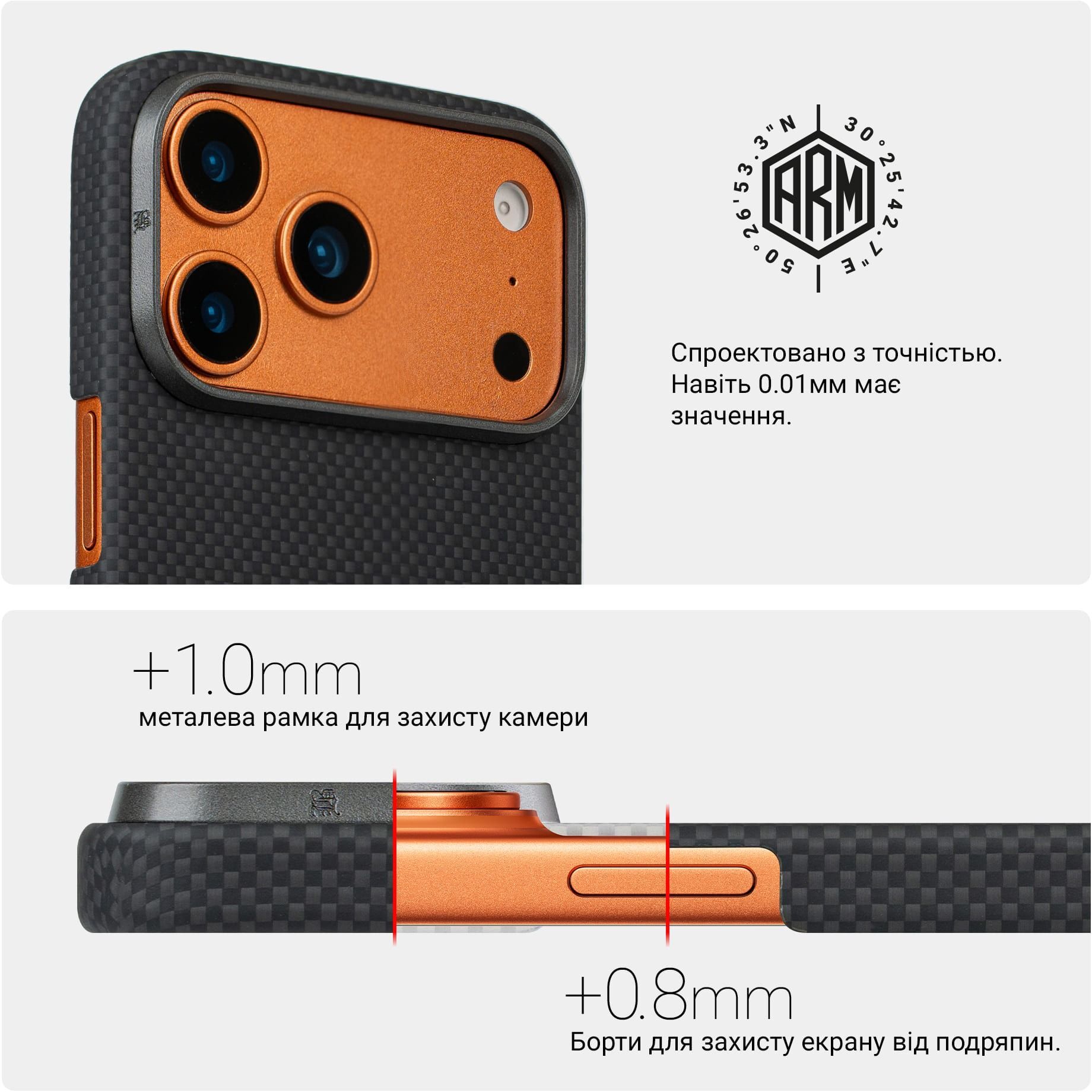Чехол ArmorStandart BlackIcon Kevlar MagCase для Apple iPhone 17 Pro Black (ARM88529) фото 7