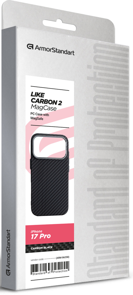 Чехол ArmorStandart LikeCarbon2 MagCase для Apple iPhone 17 Pro Carbon Black (ARM86258) фото 7