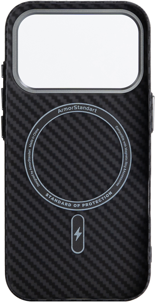 Чехол ArmorStandart LikeCarbon2 MagCase для Apple iPhone 17 Pro Carbon Black (ARM86258) фото 5