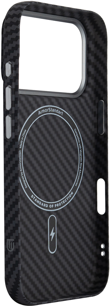 Чехол ArmorStandart LikeCarbon2 MagCase для Apple iPhone 17 Pro Carbon Black (ARM86258) фото 6