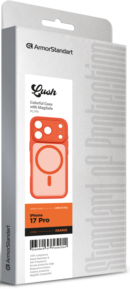 Чехол ArmorStandart Lush MagCase для Apple iPhone 17 Pro Orange (ARM87492) фото 6