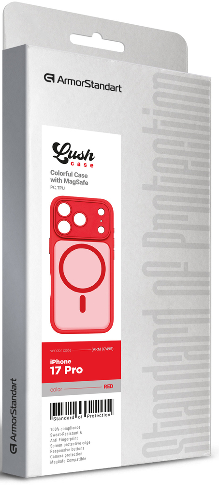 Чохол ArmorStandart Lush MagCase для Apple iPhone 17 Pro Red (ARM87495)фото6