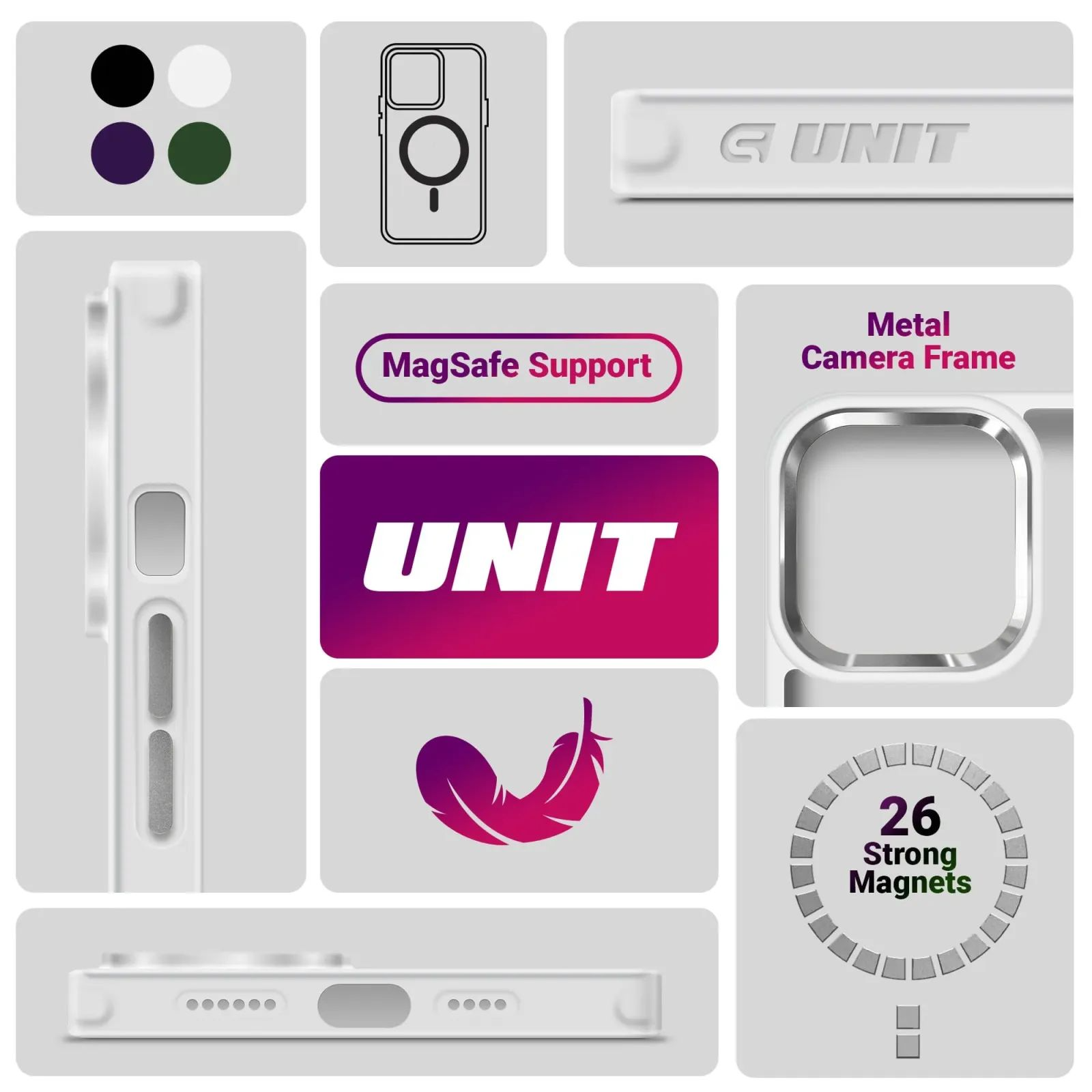 Чехол ArmorStandart Unit MagCase для Apple iPhone Air Matte Clear Silver (ARM88999) фото 5