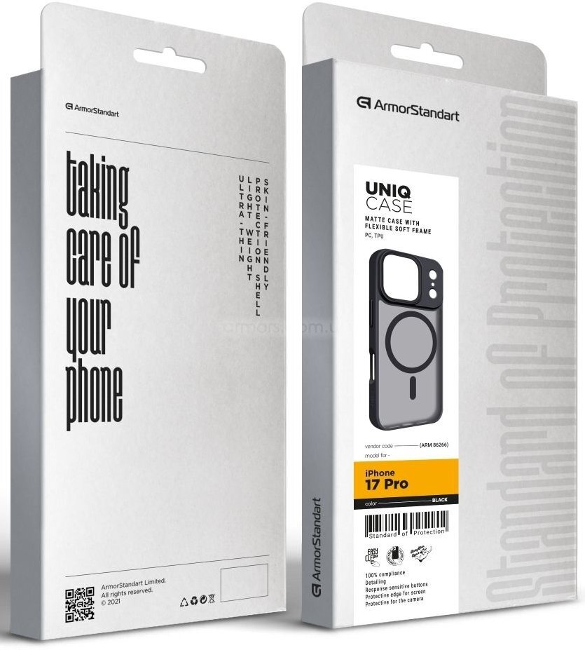 Чохол ArmorStandart Uniq MagCase для Apple iPhone 17 Pro Black (ARM86266)фото2