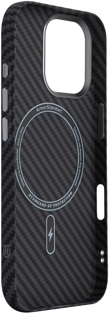 Чохол ArmorStandart LikeCarbon2 MagCase для Apple iPhone 17 Carbon Black (ARM86257)фото6