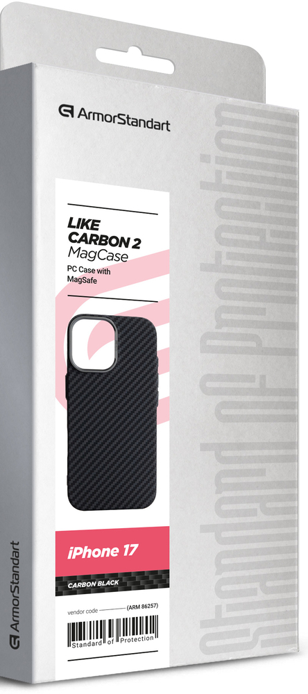 Чохол ArmorStandart LikeCarbon2 MagCase для Apple iPhone 17 Carbon Black (ARM86257)фото7
