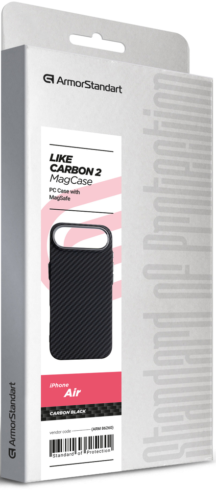 Чохол ArmorStandart LikeCarbon2 MagCase для Apple iPhone Air Carbon Black (ARM86260)фото7