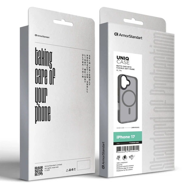 Чохол ArmorStandart Uniq MagCase для Apple iPhone 17 Titanium Grey (ARM86265)фото2