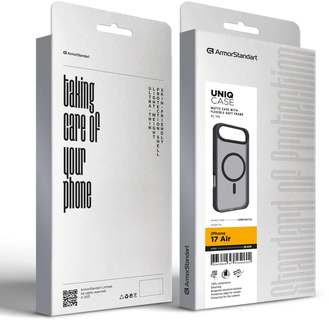 Чохол ArmorStandart Uniq MagCase для Apple iPhone Air Black (ARM86276)фото2