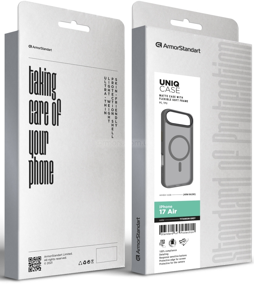 Чохол ArmorStandart Uniq MagCase для Apple iPhone Air Titanium Grey (ARM86280)фото2