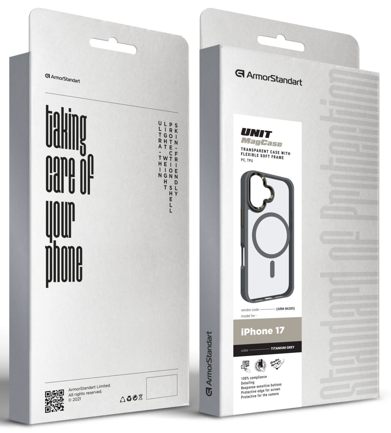 Чохол ArmorStandart Unit MagCase для Apple iPhone 17 Titanium Grey (ARM86285)фото2