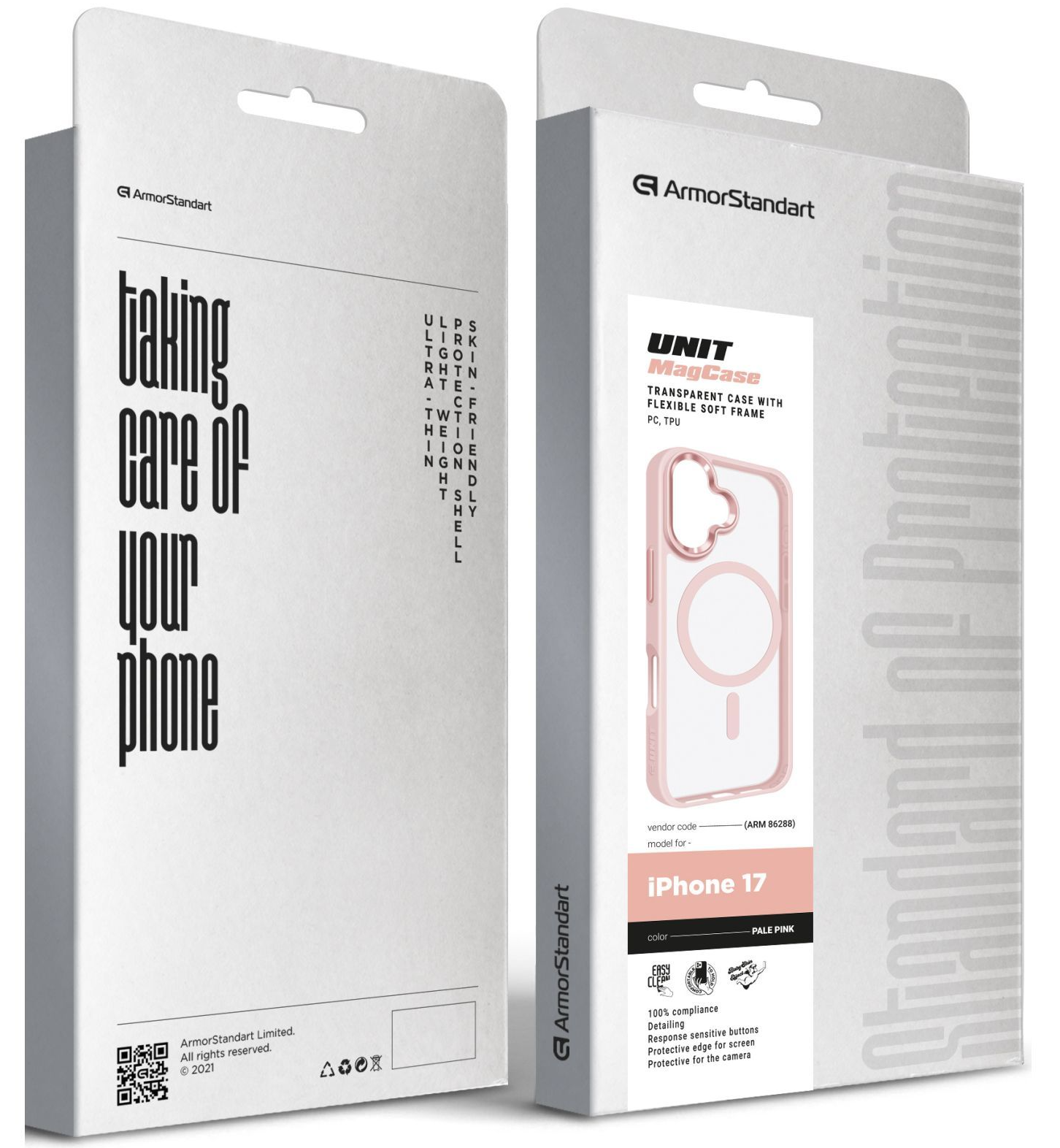 Чохол ArmorStandart Unit MagCase для Apple iPhone 17 Pale Pink (ARM86288)фото2