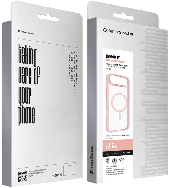 Чохол ArmorStandart Unit MagCase для Apple iPhone Air Pale Pink (ARM86311)фото2