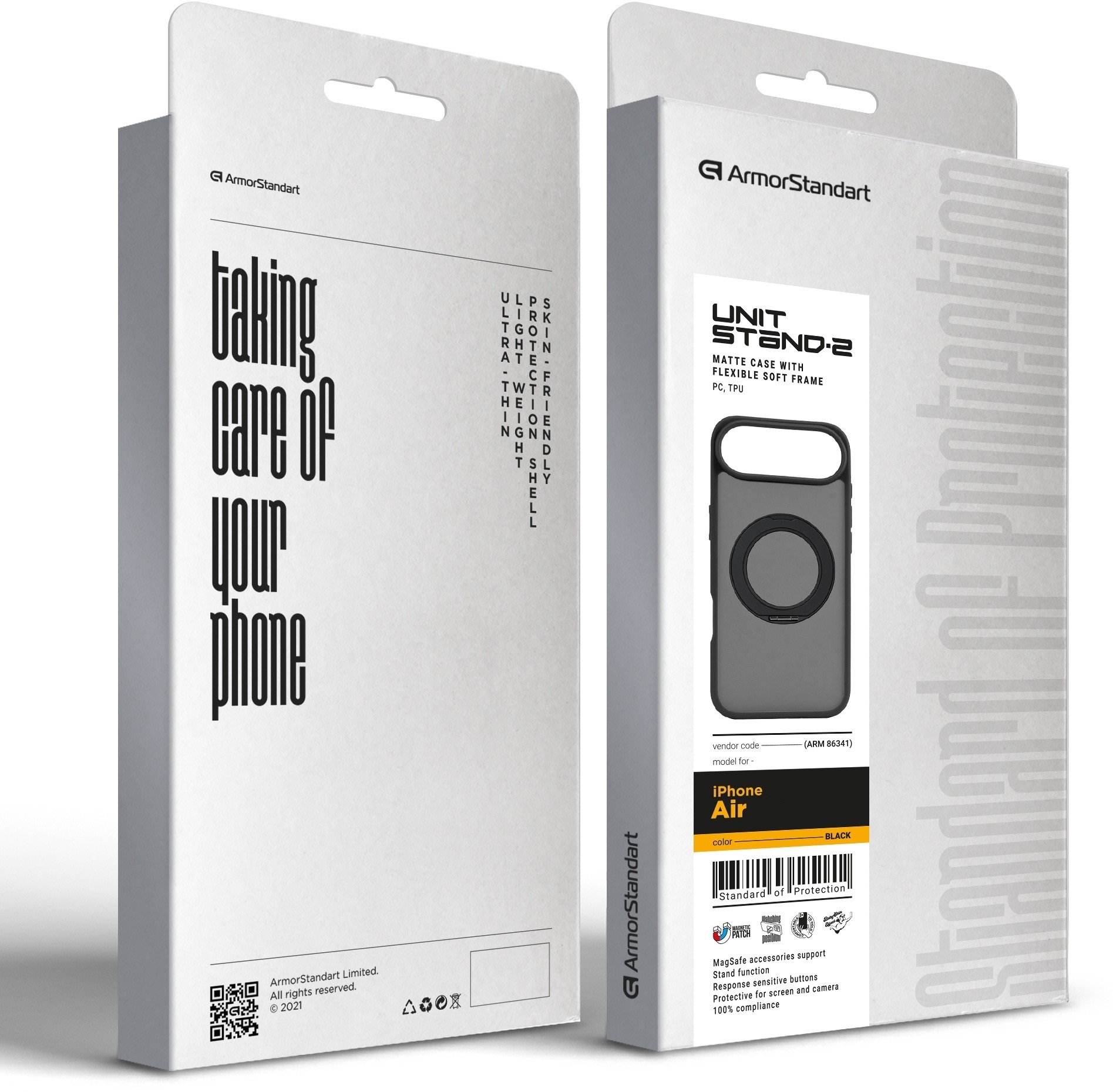 Чохол ArmorStandart Unit Stand2 для Apple iPhone Air Black (ARM86341)фото3