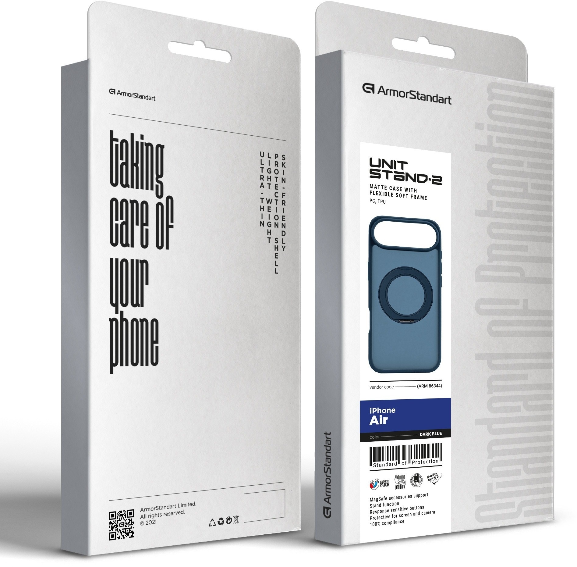Чохол ArmorStandart Unit Stand2 для Apple iPhone Air Dark Blue (ARM86344)фото3
