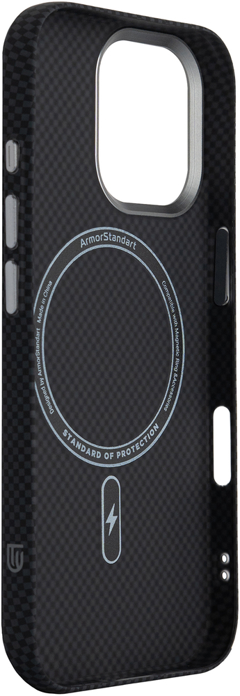 Чохол ArmorStandart LikeCarbon2 MagCase для Apple iPhone 17 Kevlar Black (ARM88379)фото6