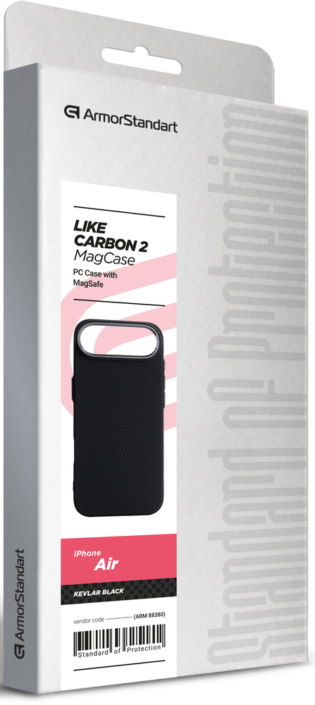 Чохол ArmorStandart LikeCarbon2 MagCase для Apple iPhone Air Kevlar Black (ARM88380)фото7
