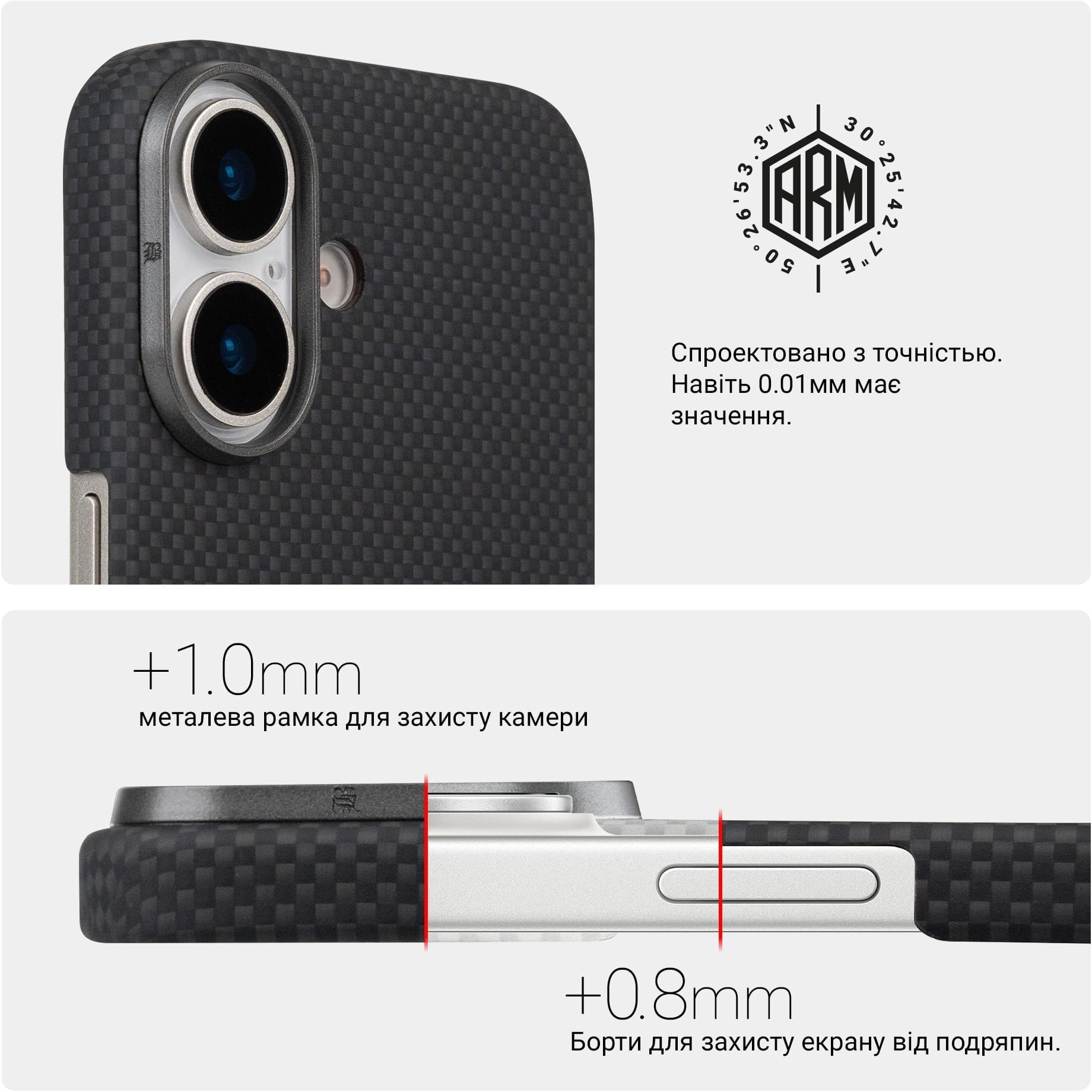Чохол ArmorStandart BlackIcon Kevlar MagCase для Apple iPhone 17 Black (ARM88532)фото7