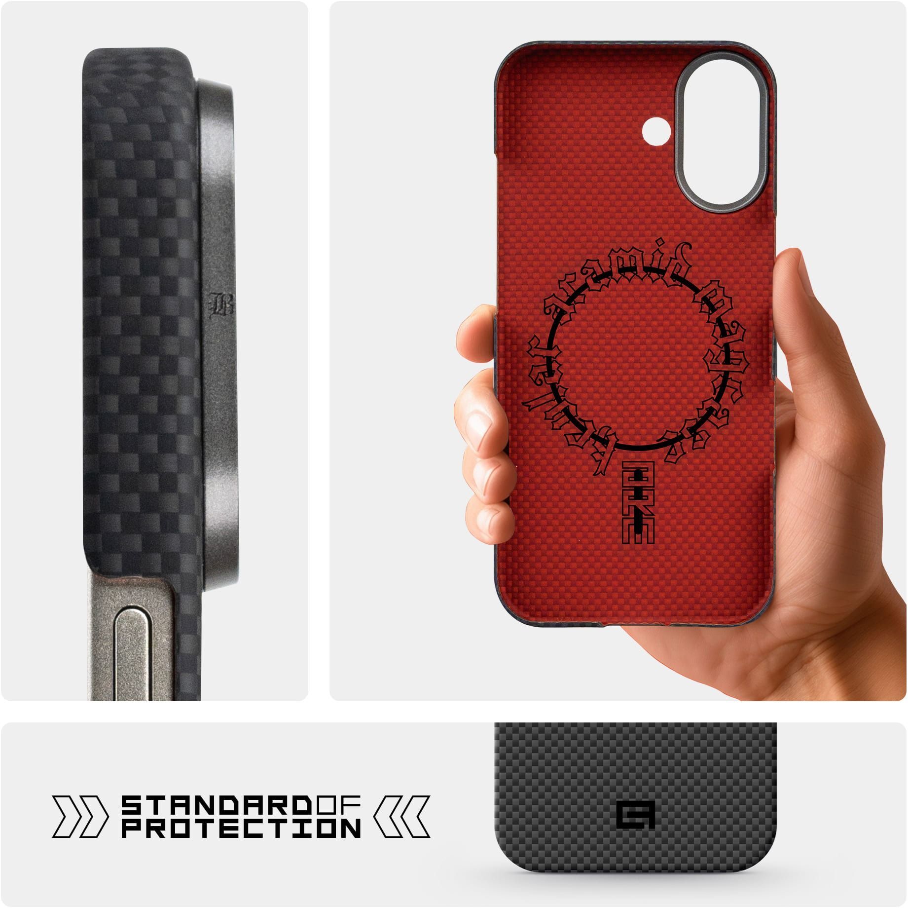 Чохол ArmorStandart BlackIcon Kevlar MagCase для Apple iPhone 17 Black (ARM88532)фото9