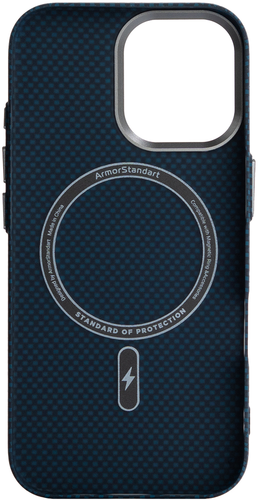 Чехол ArmorStandart LikeCarbon2 MagCase для Apple iPhone 17 Kevlar Dark Blue (ARM88613) фото 5