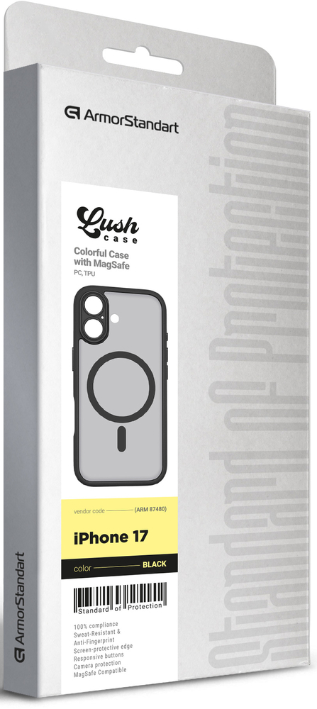 Чохол ArmorStandart Lush MagCase для Apple iPhone 17 Black (ARM87480)фото6