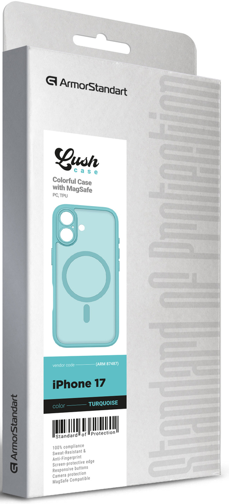 Чохол ArmorStandart Lush MagCase для Apple iPhone 17 Turquoise (ARM87487)фото6