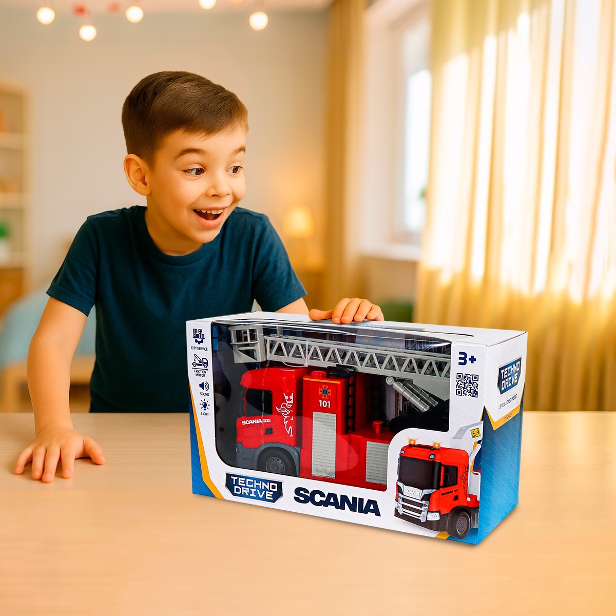 Автомодель серії Big Truck – Пожежна машин Scania (світло, звук, функ. води) (6407KS)фото10
