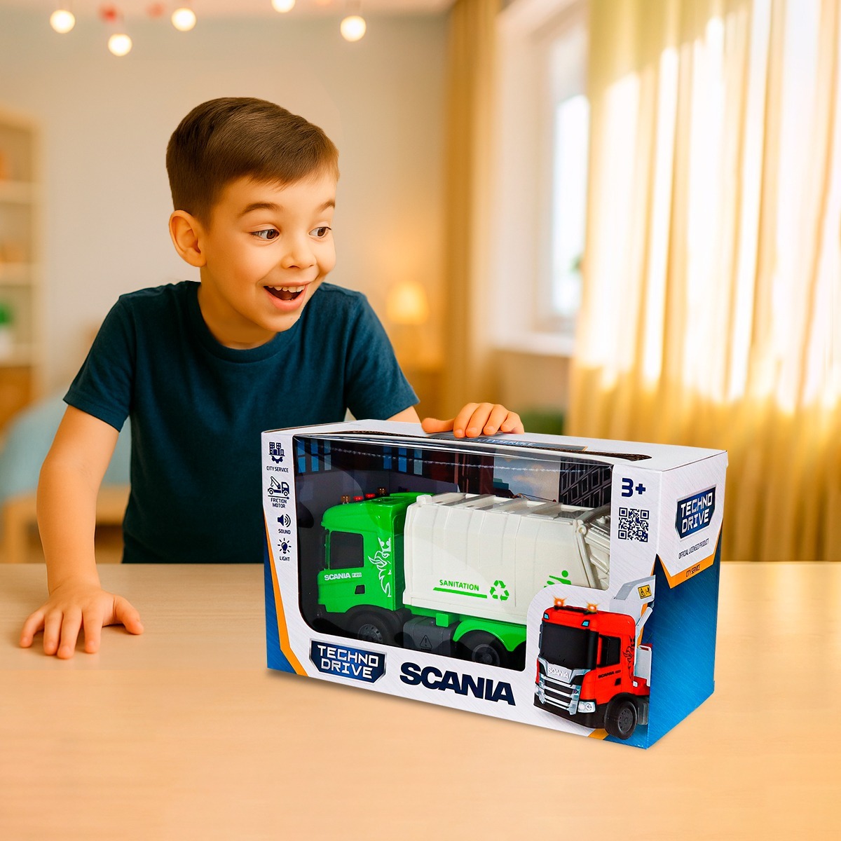 Автомодель серії Big Truck – Сміттєвоз Scania (світло, звук) (6410KS)фото10