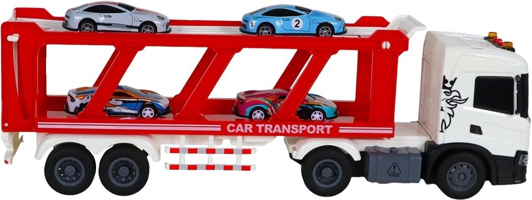 Набор игровой серии Large Truck – Автоперевозчик Scania (автоперевозчик, 4 машины, свет, звук) (6414KS) фото 
