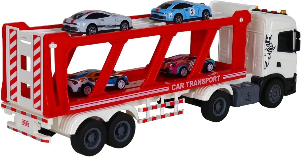 Набор игровой серии Large Truck – Автоперевозчик Scania (автоперевозчик, 4 машины, свет, звук) (6414KS) фото 