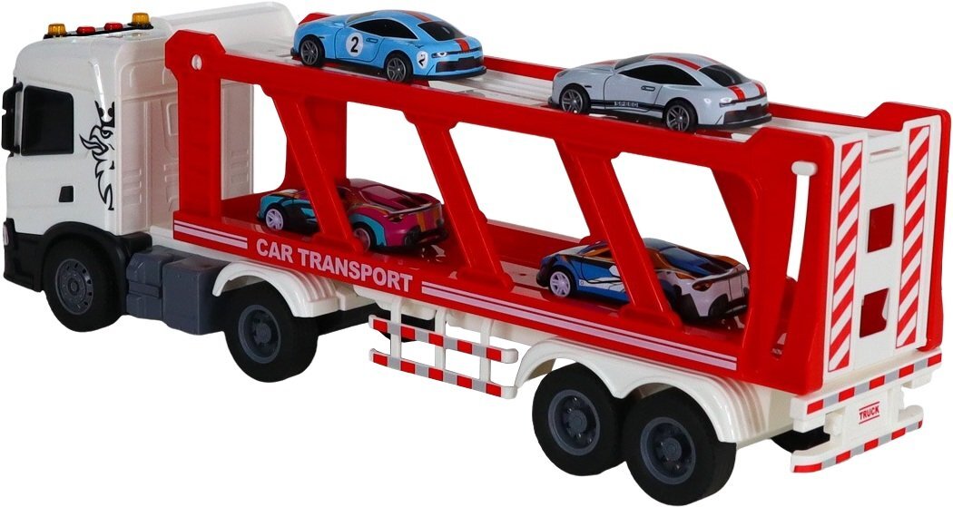 Набор игровой серии Large Truck – Автоперевозчик Scania (автоперевозчик, 4 машины, свет, звук) (6414KS) фото 