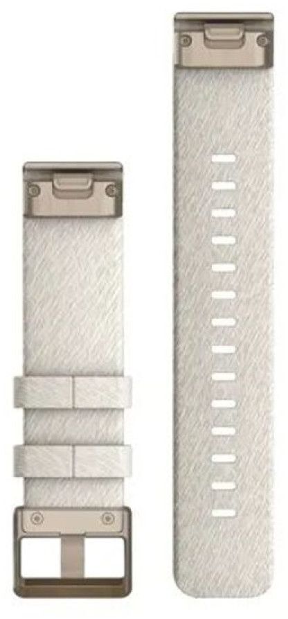 Ремінець Garmin Fenix 7S, 20mm QuickFit Cream Heathered Nylon Band (010-13102-07) фото