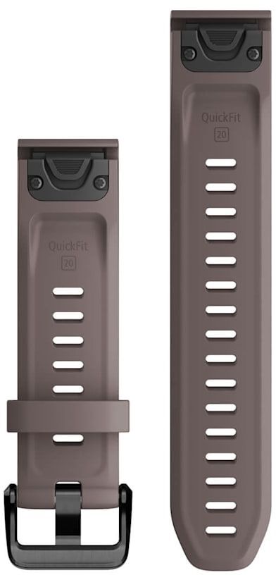 Ремешок Garmin Fenix 7S, 20mm QuickFit Shale Gray Silicone Band (010-13102-10) фото 