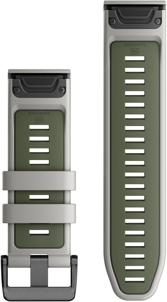 Ремешок Garmin EpixPRO (g2),26mm QuickFit FogGry/Moss Silicon Bnd (010-13281-08) фото 