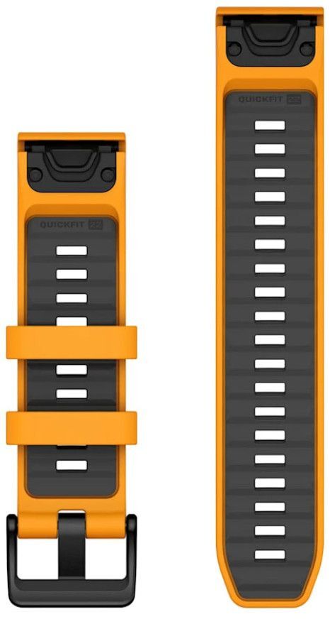 Ремінець Garmin Fenix 8, 22mm, QF SparkOrg/GraphiteSilicone Bnd (010-13392-01) фото2