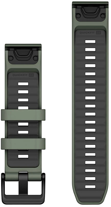 Ремешок Garmin Fenix 8, 22mm, QF Willow/Graphite Silicone Bnd (010-13392-04) фото 