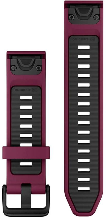 Ремешок Garmin Fenix 8, 20mm QF Merlot/Graphite Silicone Band (010-13391-04) фото2
